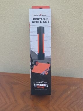 Blackstone Portable Knife Set - Orange and Black Travel Kit